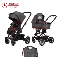 Mercedes Benz Avantgarde Rubellit Bebek Arabası - 3in1 Set - Mercedes Benz